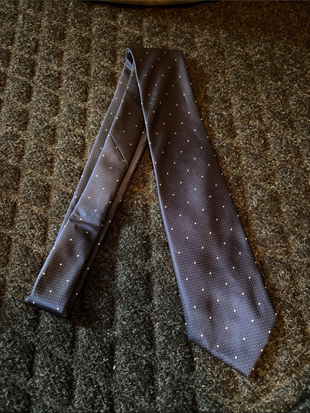 Dockers Navy Tie with White Microdots